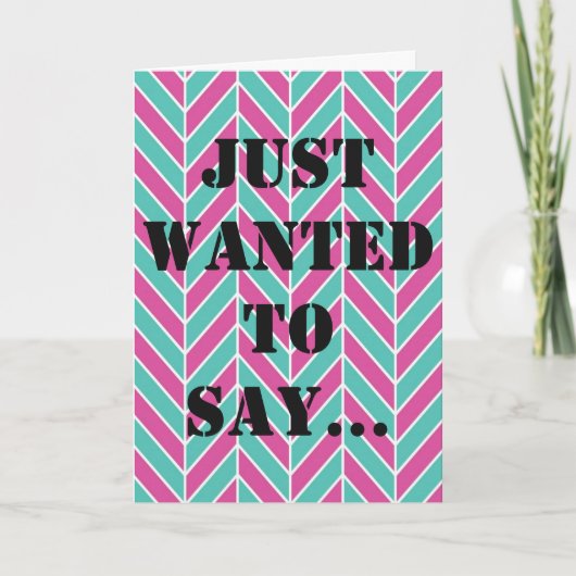 ヘリンボーン柄の感謝カード サンキューカード (正面)