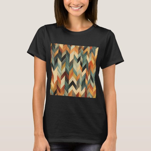 ヘリンボーン模様 Tシャツ (正面)
