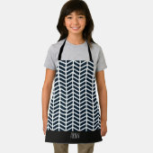 ヘリンボーン白黒パタミニマルーン エプロン (インサイチュ)