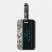 ヘリンボーン絵を描ウッドデザイン ラゲッジタグ (裏面縦)