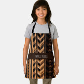 ヘリンボーン編み編組茶色パターモダンン エプロン (インサイチュ)