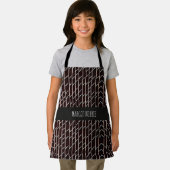 ヘリンボーン編組ベージュパタミニマルーン エプロン (インサイチュ)