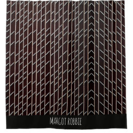 ヘリンボーン編組ベージュパタミニマルーン シャワーカーテン