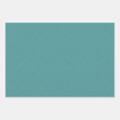 ヘリンボーン雑草効果シンプルおもしろいティール(緑がかった色) ラッピングペーパーシート (正面3)