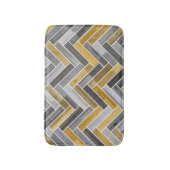 ヘリンボーン(灰色と黄色) バスマット (正面縦)