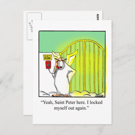 ヘリーおもしろいユーモアのはがき ポストカード (正面/裏面)