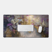 ヘリーエレガント金ゴールドゲート金ゴールド文字 デスクマット (キーボード&マウス)