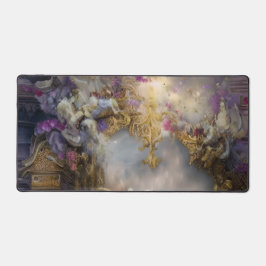 ヘリーエレガント金ゴールドゲート金ゴールド文字 デスクマット