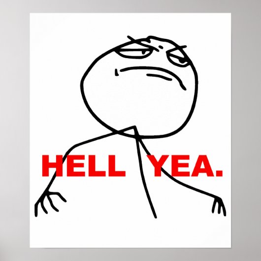 ヘルイエアレイジ顔ミーム ポスター (正面)