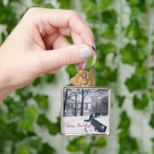 ヘルゲートブリッジ、アストリア、NYスクエアキーチェーン キーホルダー (手)