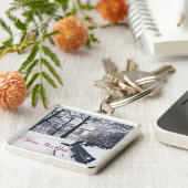 ヘルゲートブリッジ、アストリア、NYスクエアキーチェーン キーホルダー (側面)