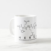 ヘルシェールペプチド名mug コーヒーマグカップ (正面左)