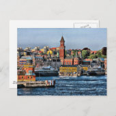 ヘルシンガー、デンマークの街並み ポストカード (正面/裏面)