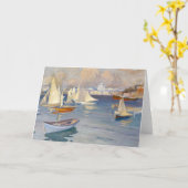 ヘルシンキの港 | アルバート・エーデルフェルト カード (黄色い花)