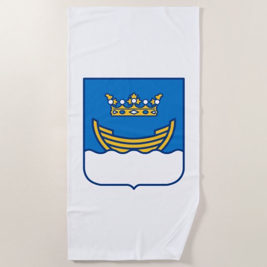 ヘルシンキの紋章（フィンランド） ビーチタオル (正面)