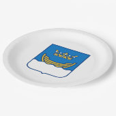 ヘルシンキの紋章（フィンランド） ペーパープレート (アングル)