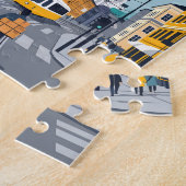 ヘルシンキの路面電車 - フィンランドの都市風景 ジグソーパズル (側面)