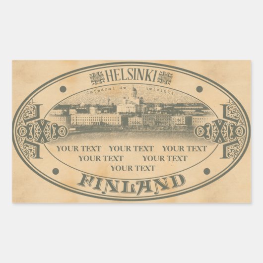 ヘルシンキステッカー 長方形シール (正面)