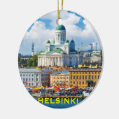 ヘルシンキフィンランドのクリスマスのオーナメント セラミックオーナメント (左)