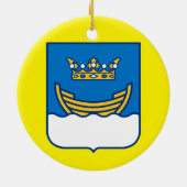 ヘルシンキフィンランドのクリスマスのオーナメント セラミックオーナメント (裏面)