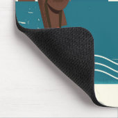 ヘルシンキフィンランドのヴィンテージ旅行ポスターへようこそ マウスパッド (コーナー)