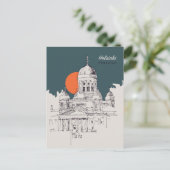 ヘルシンキフィンランドのヴィンテージ旅行都市へようこそ ポストカード (スタンド正面)