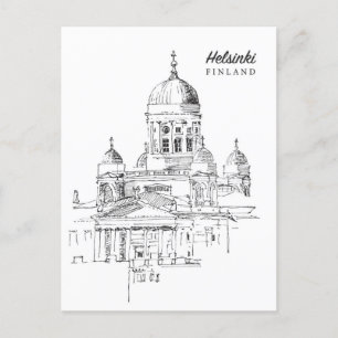 ヘルシンキフィンランドのヴィンテージ旅行都市へようこそ ポストカード