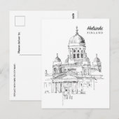 ヘルシンキフィンランドのヴィンテージ旅行都市へようこそ ポストカード (正面/裏面)