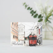 ヘルシンキフィンランドのヴィンテージ旅行都市へようこそ ポストカード (スタンド正面)