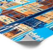 ヘルシンキフィンランドヴィンテージ旅行イラストレーション ポスター (角)