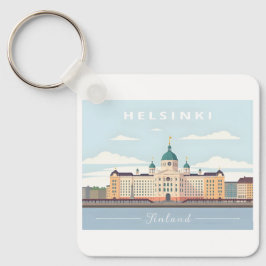 ヘルシンキフィンランド大聖堂パステルトラベル キーホルダー