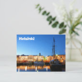 ヘルシンキマーケットスクエアボート夕べ ポストカード (スタンド正面)
