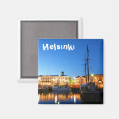 ヘルシンキマーケットスクエアボート夕べ マグネット (正面/裏面)