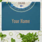 ヘルシンキムースキャピタルオブフィンランドヴィンテージ土産 キッチンタオル (折り畳み)