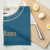 ヘルシンキムースキャピタルオブフィンランドヴィンテージ土産 キッチンタオル (四つ折り)