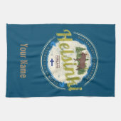 ヘルシンキムースキャピタルオブフィンランドヴィンテージ土産 キッチンタオル (横)