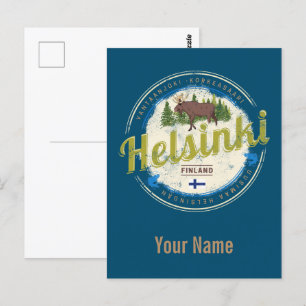 ヘルシンキムースキャピタルオブフィンランドヴィンテージ土産 ポストカード