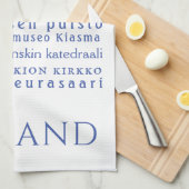 ヘルシンキランドマークキッチンタオル キッチンタオル (四つ折り)