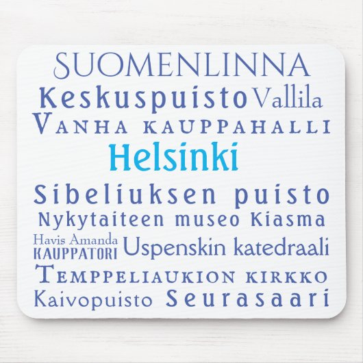 ヘルシンキランドマークス マウスパッド (正面)