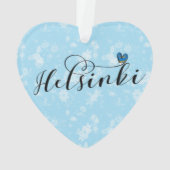 ヘルシンキ州旗ハート，フィンランド オーナメント (裏面)