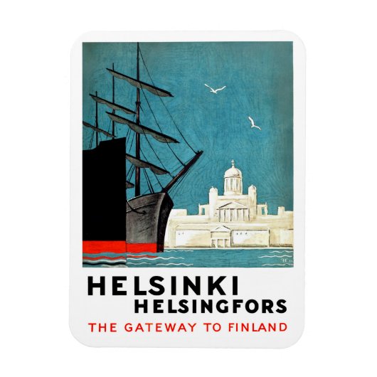 ヘルシンキ港 マグネット (縦)