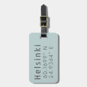 ヘルシンキ緯度 ラゲッジタグ (正面縦)