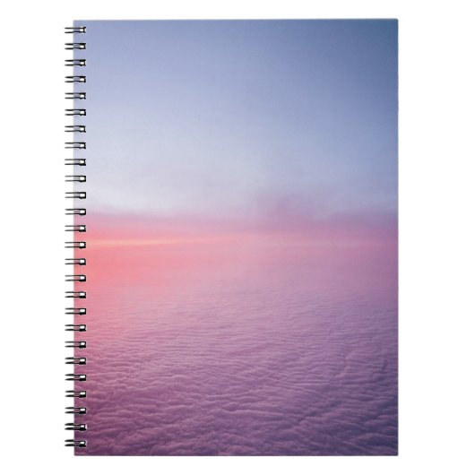 ヘルシンキ・フィンランドからフランクへのフライトの夕日 ノートブック (正面)