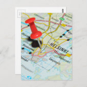 ヘルシンキ、フィンランド ポストカード (正面/裏面)