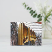 ヘルシンキ，フィンランド，ロックチャーチオルガン ポストカード (スタンド正面)