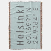 ヘルシンキ 緯度 経度 スローブランケット (正面縦)