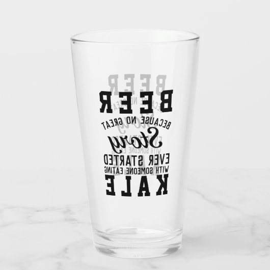 ヘルシーおもしろいビール対グリーンケールユーモア引用文 タンブラーグラス