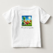 ヘルシーな朝のTシャツ ベビーTシャツ (裏面)