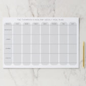 ヘルシーな週食計画テンプレート ペーパーパッド (インサイチュ)