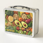 ヘルシーな野菜のスナックカラフル メタルランチボックス (裏面)